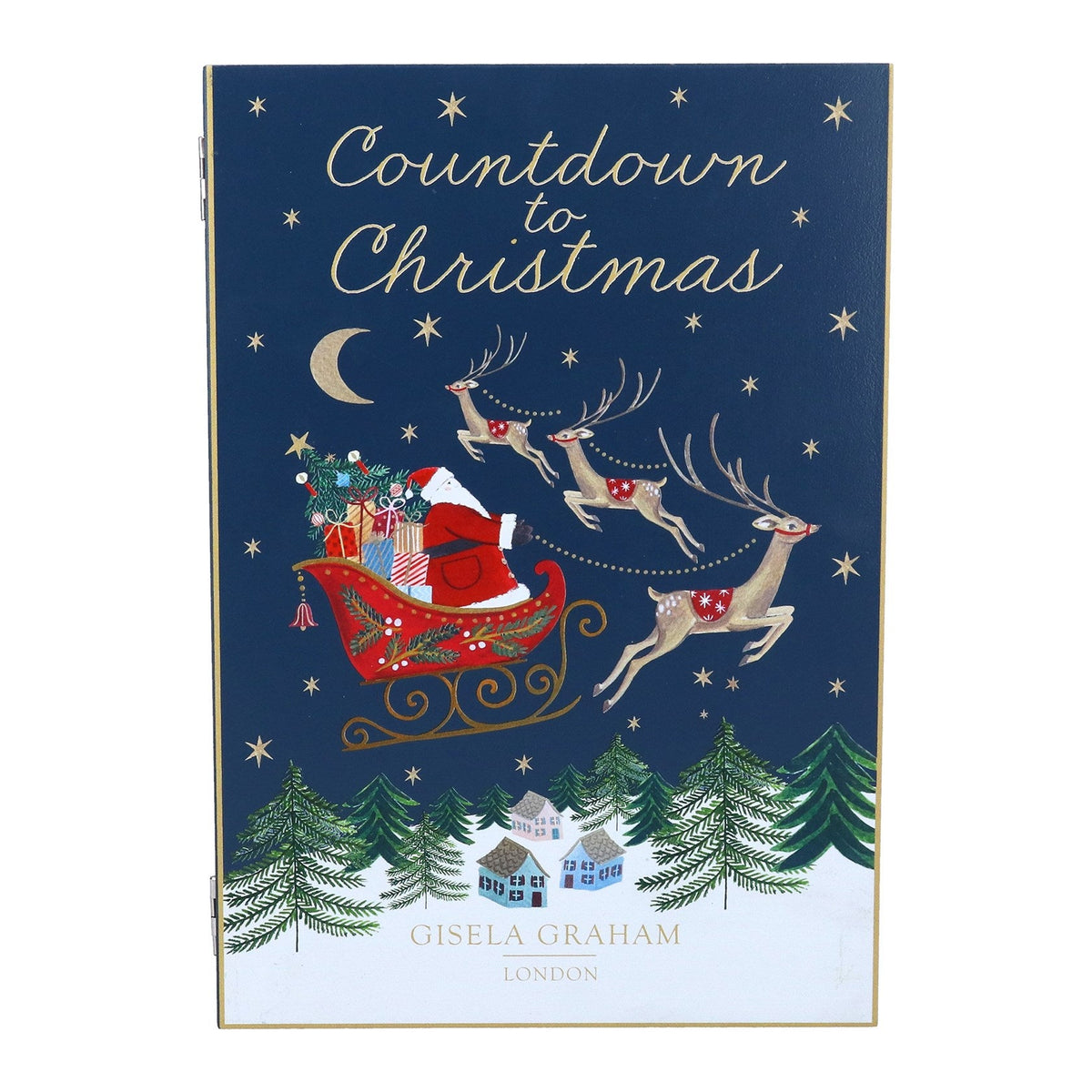 Nostalgia Sleigh Wooden Christmas Advent Book