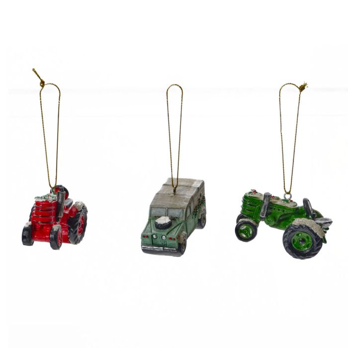Farm Vehicles Christmas Tree Decorations
