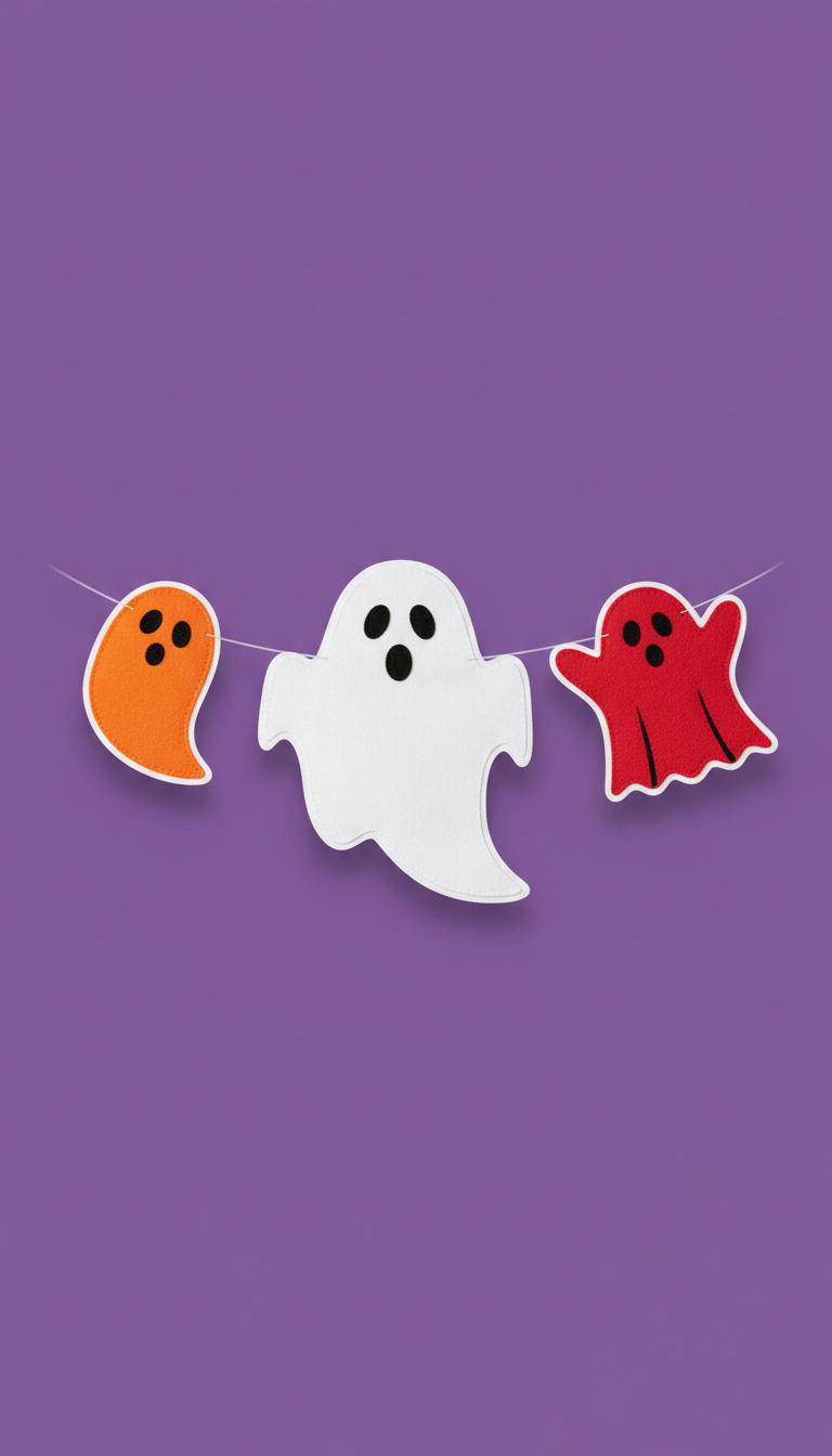 Deko-Set Geister aus Filz