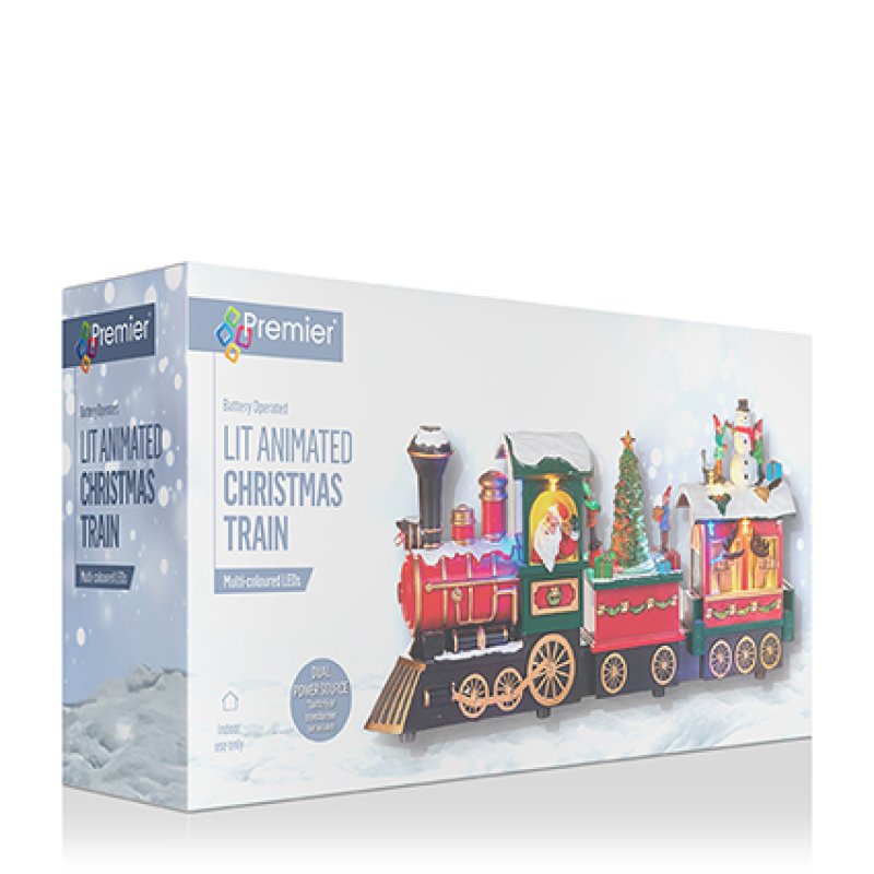 Animated Christmas Train Decoration Battery Operated