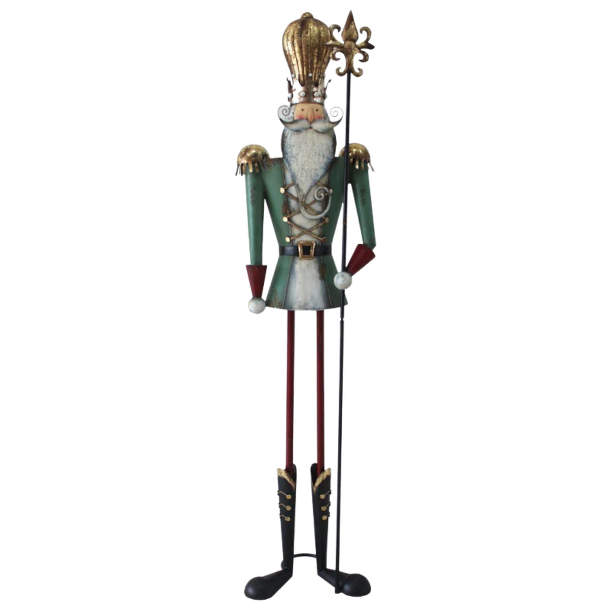 6ft Regal Metal Nutcracker Soldier with Hat Commercial Christmas Display Prop