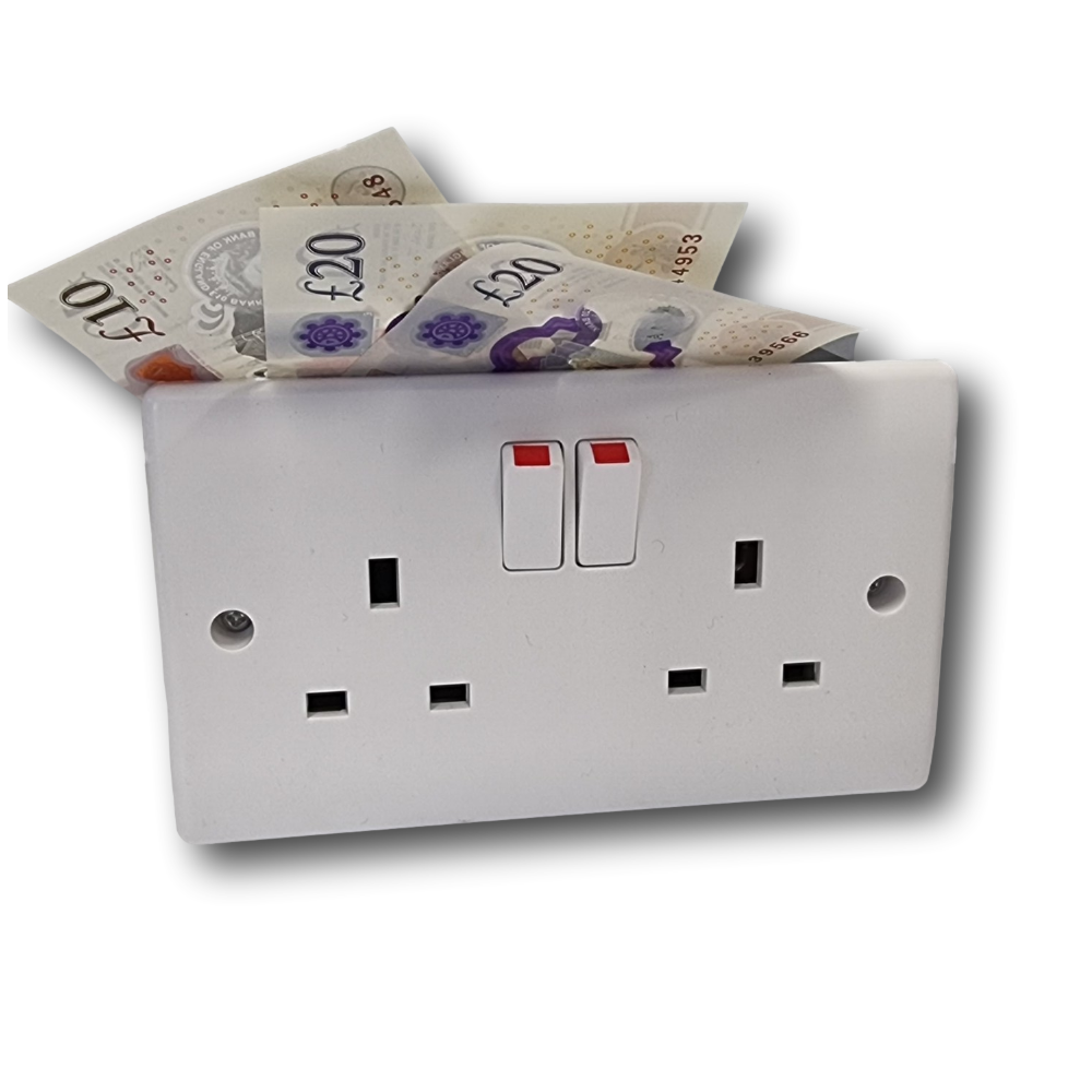 Imitation Double Plug Socket Wall Safe