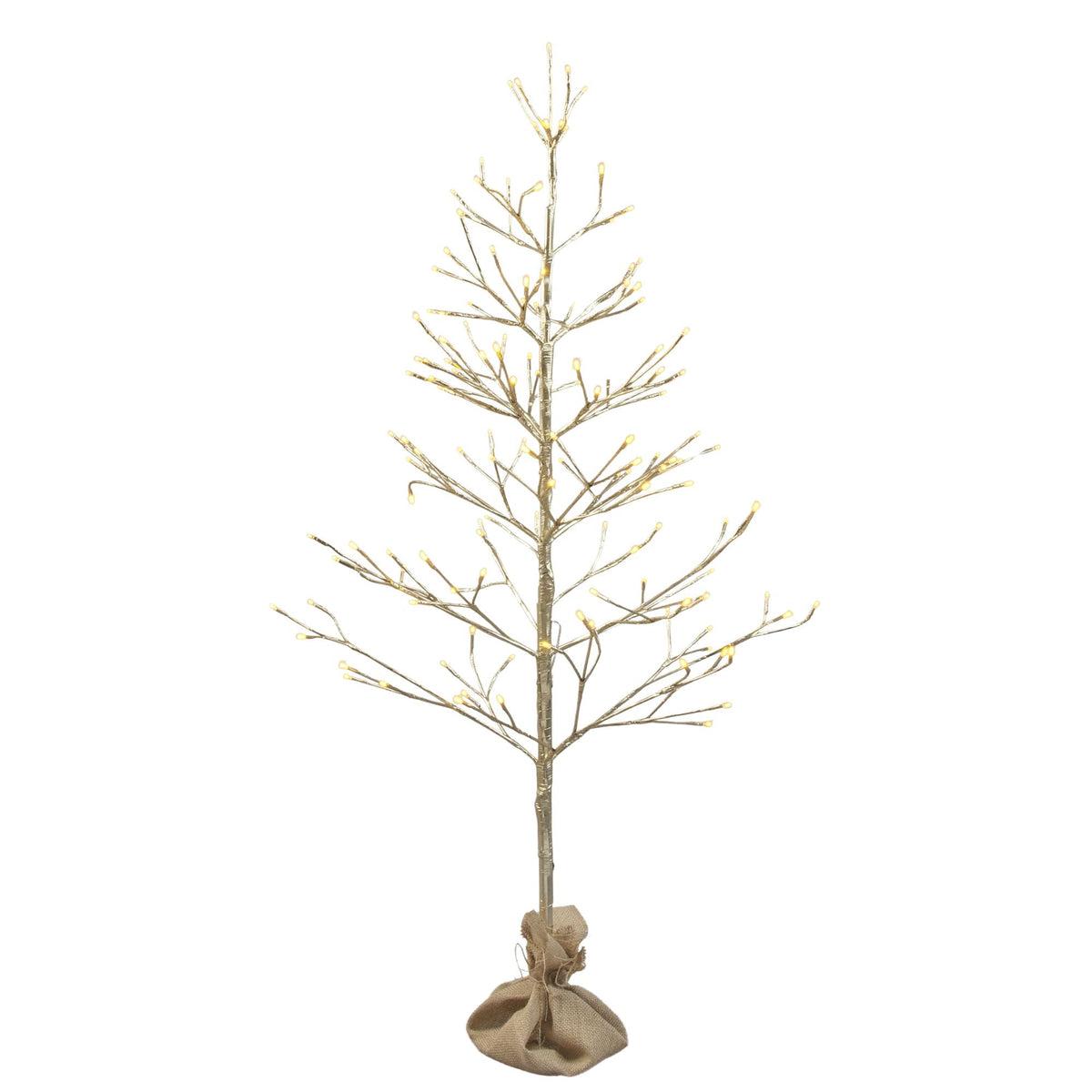 3ft Champagne Gold Twig Christmas Tree with 117 Traditional Warm White LEDs