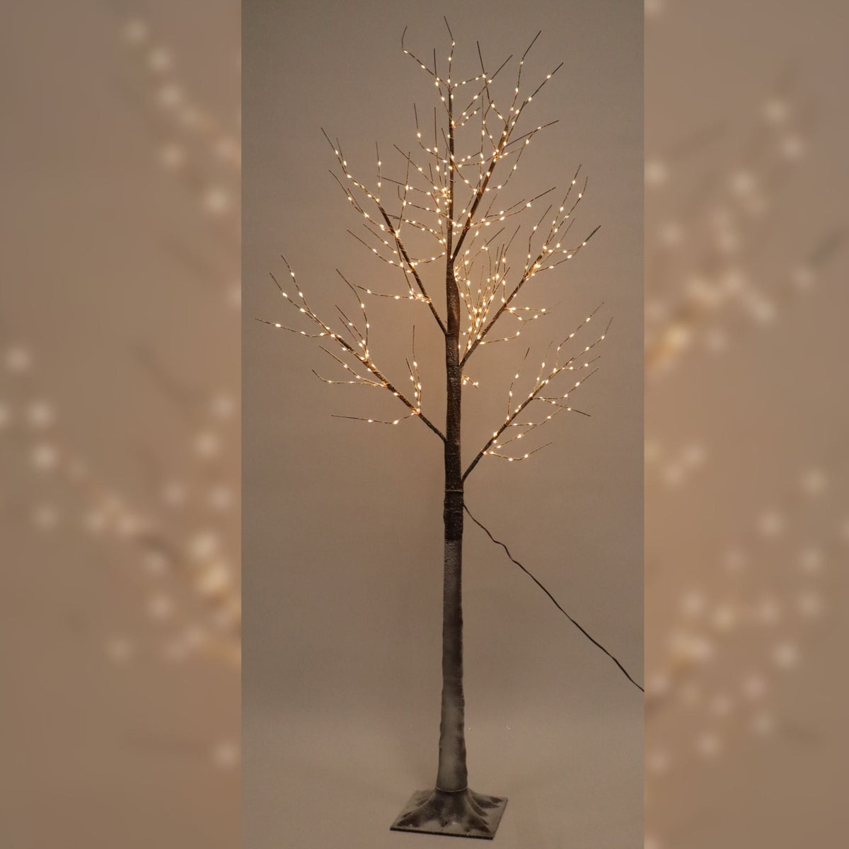 6ft Snow Christmas Twig Tree with 320 Warm White LEDs