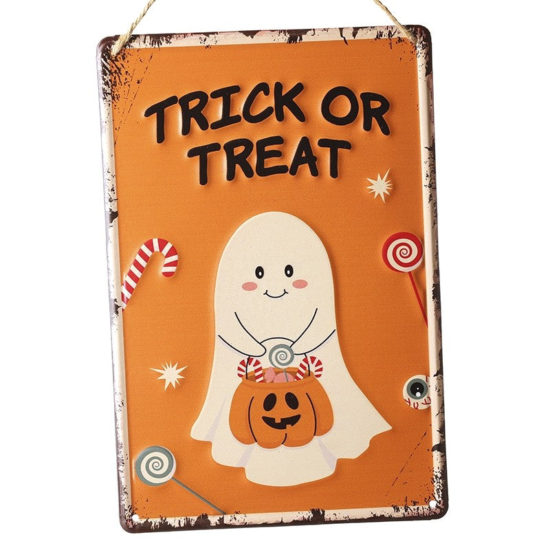Trick or Treat Metal Hanging Sign