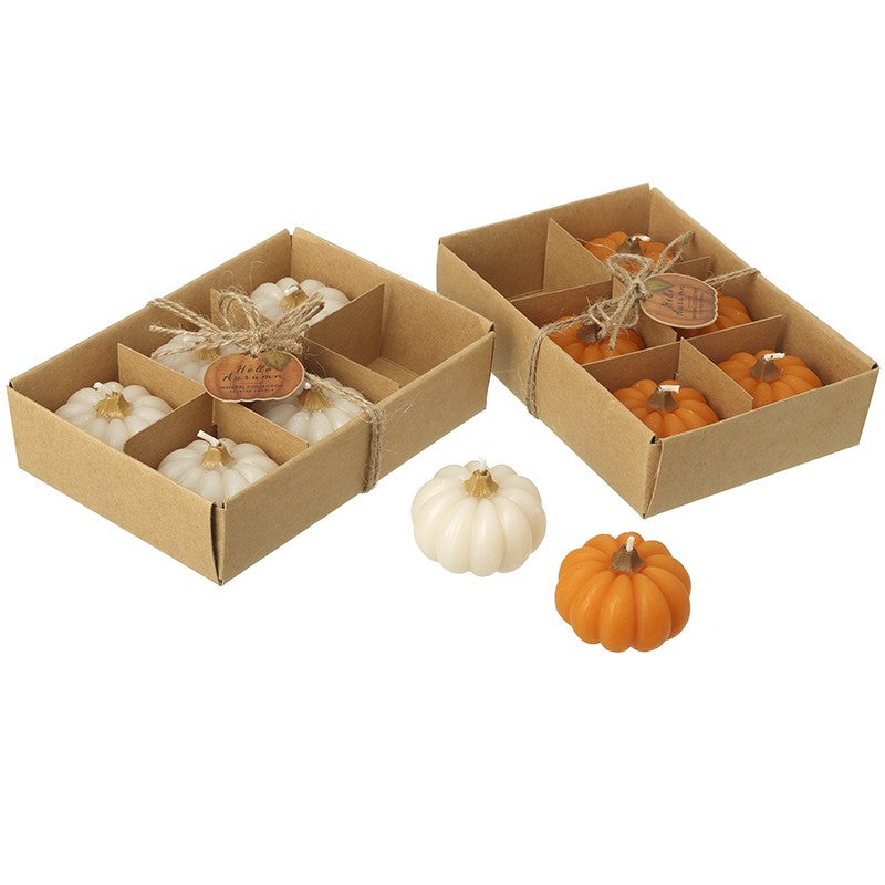 Hello Autumn Set of 6 Mini Pumpkin Candles