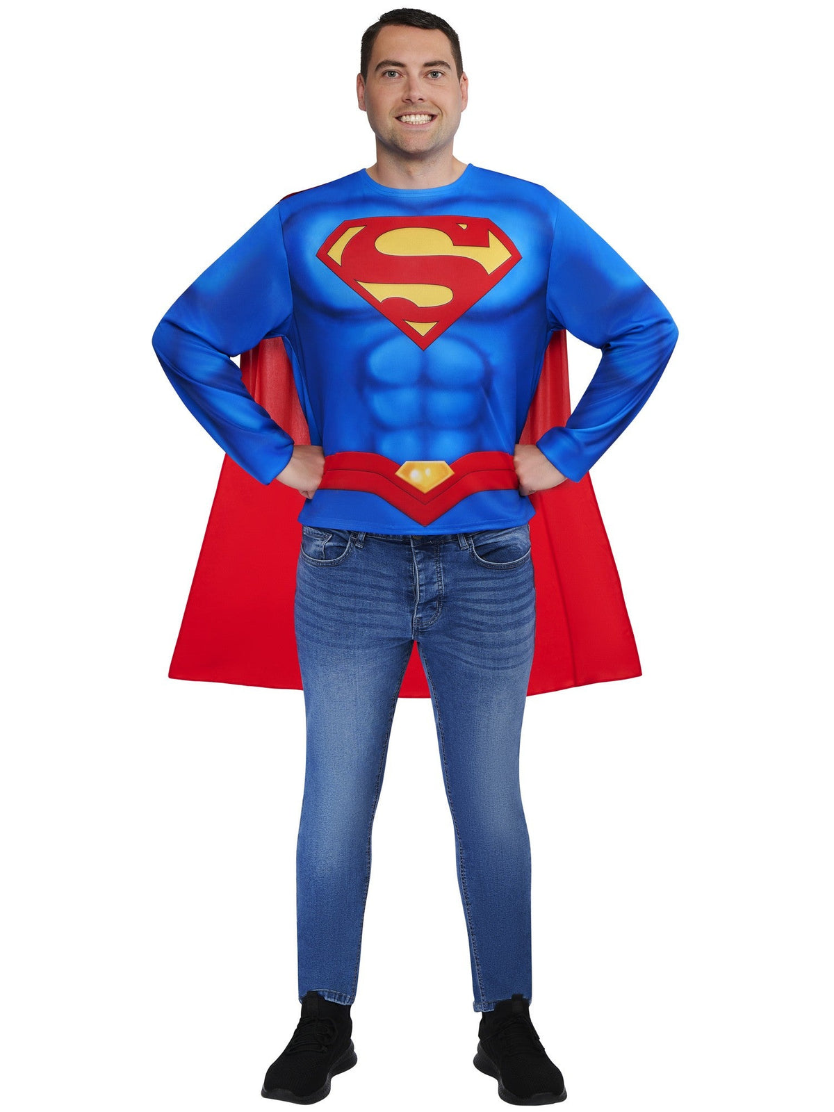 Superman Top And Half Mask Costume