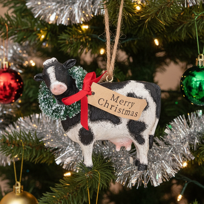 Resin Christmas Farm Animals Hanging Tree Decorations