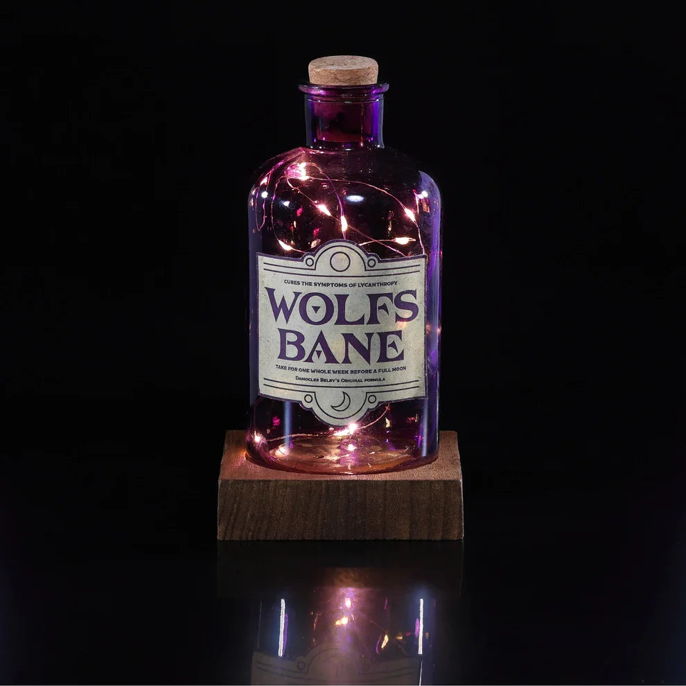 Wolfs Bane Glass LED Potion Bottle