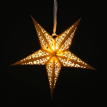 40cm LED Gold Paper Shining Star Christmas Decoration