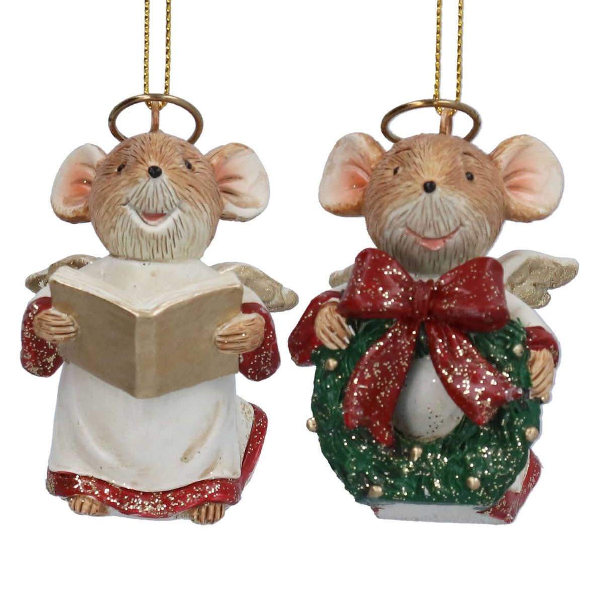 Christmas Mouse Chorister Hanging Decoration