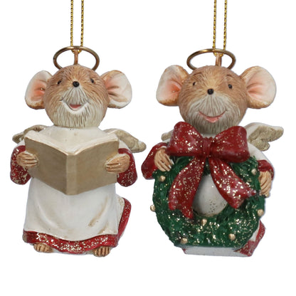 Christmas Mouse Chorister Hanging Decoration