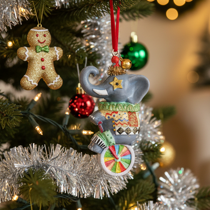 Christmas Circus Elephant Hanging Decoration
