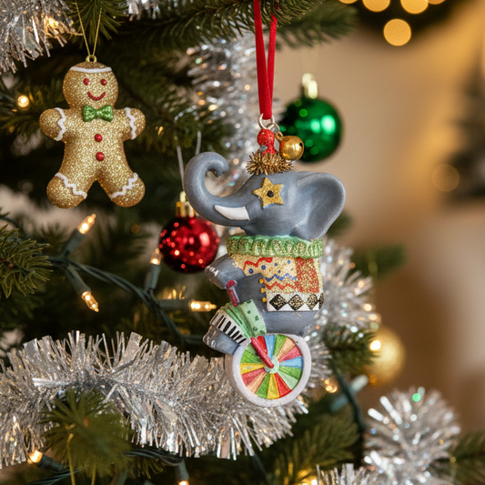 Christmas Circus Elephant Hanging Decoration
