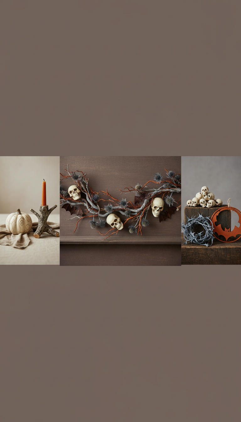 Spooky Mantel Garland with Felt Accents