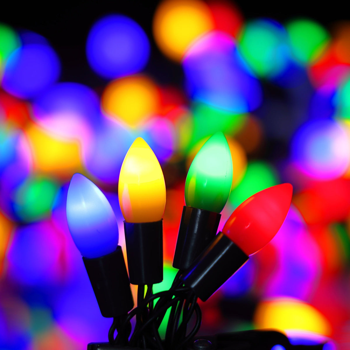 240 Multi Colour Mini Cone Christmas Lights