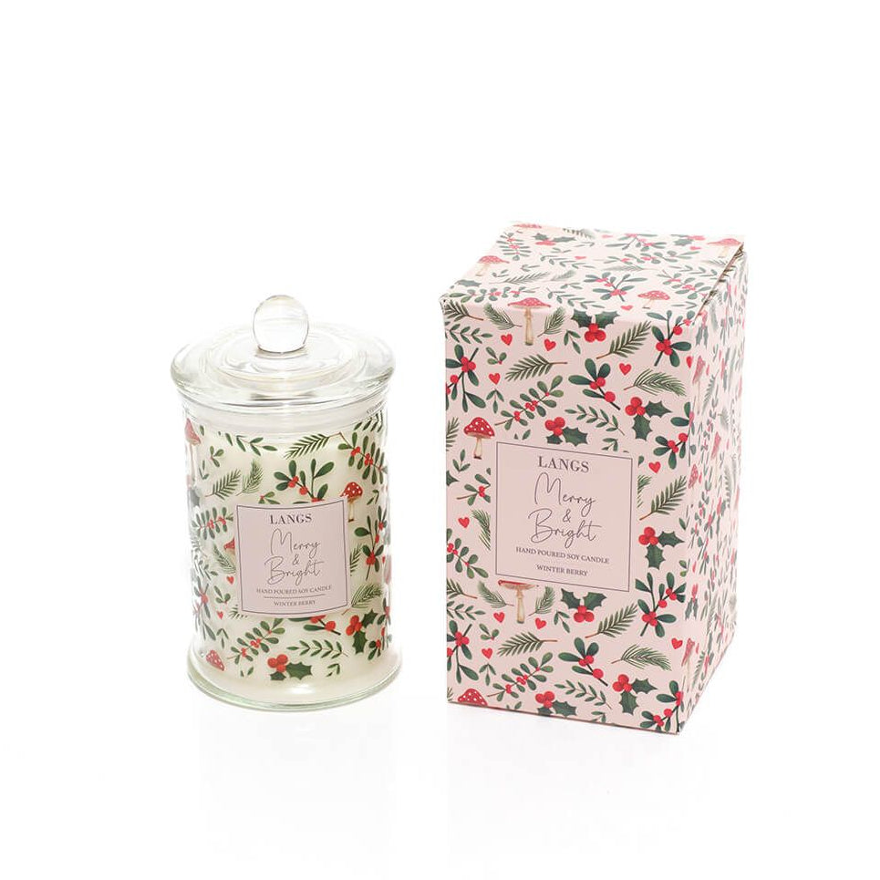 Glass Jar Soy Wax Christmas Scented Candle