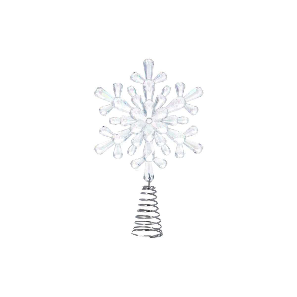 Rainbow Acrylic Snowflake Mini Christmas Tree Topper