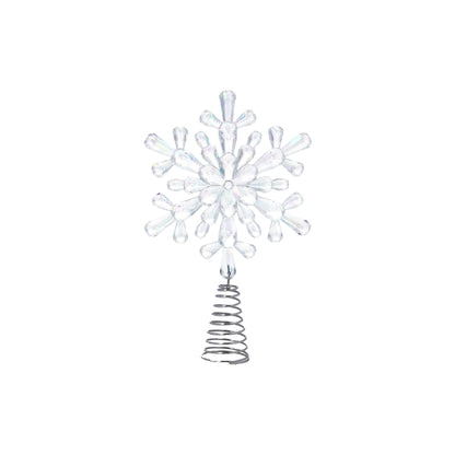 Rainbow Acrylic Snowflake Mini Christmas Tree Topper