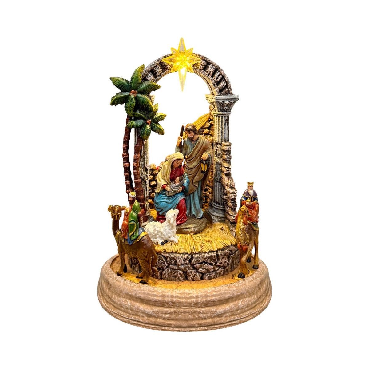Resin Animated Nativity Scene with Music
