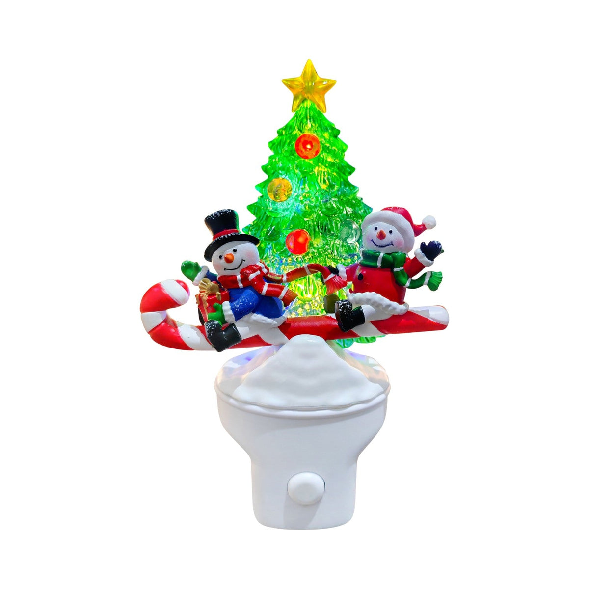 Snowman LED Plug In Christmas Nightlight 15cm