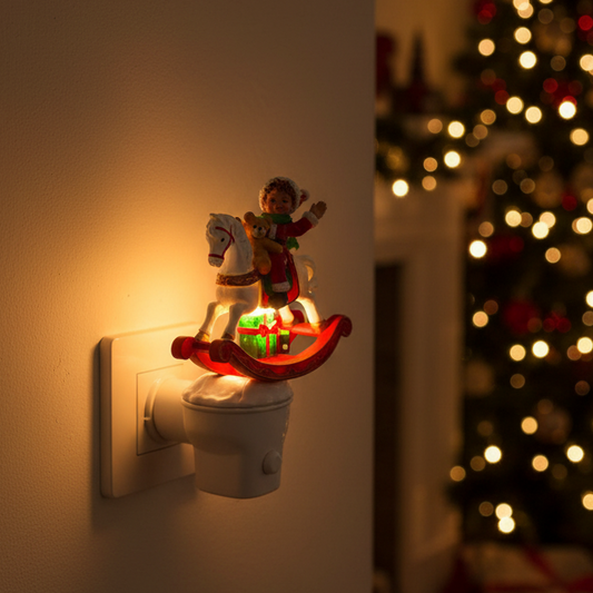 Rocking Horse LED Plug In Christmas Nightlight 15cm
