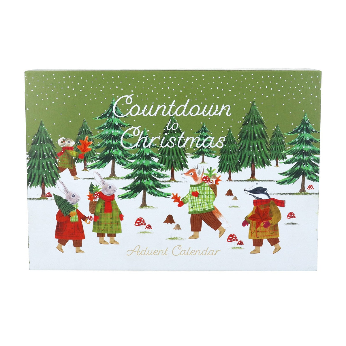 Woodland Animals Wooden Christmas Advent Book