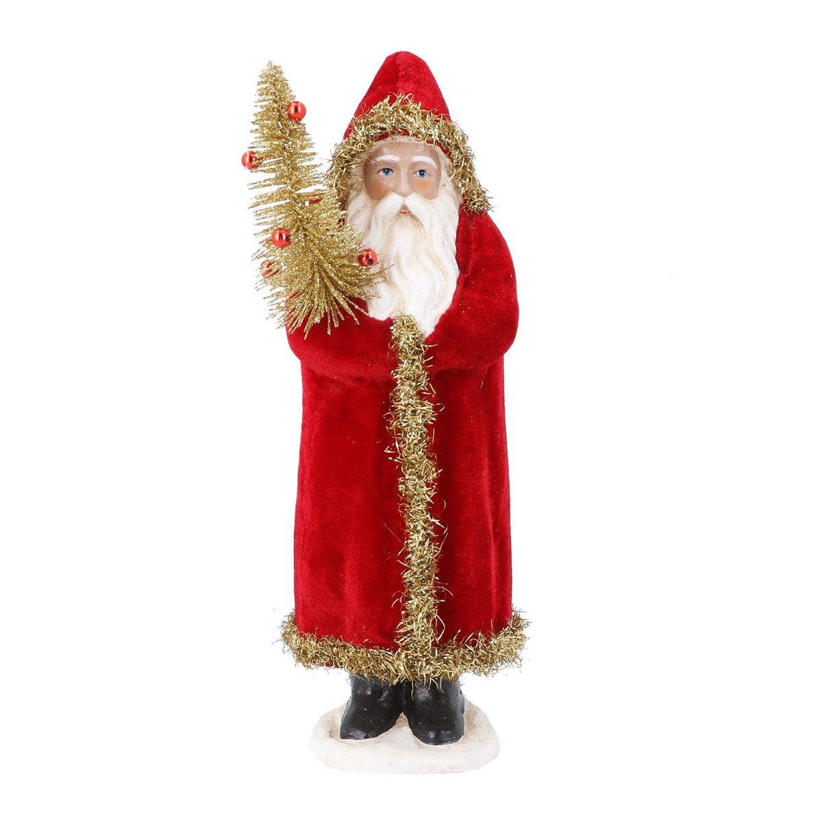 Paper Mache Traditional Santa Christmas Ornament