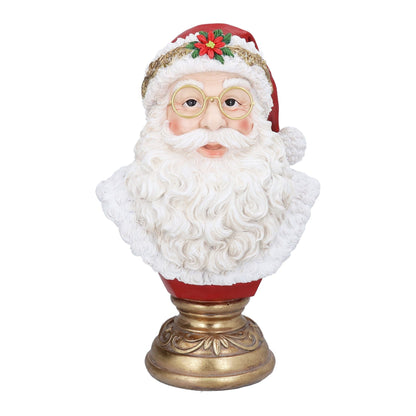 Resin Santa Bust Christmas Ornament