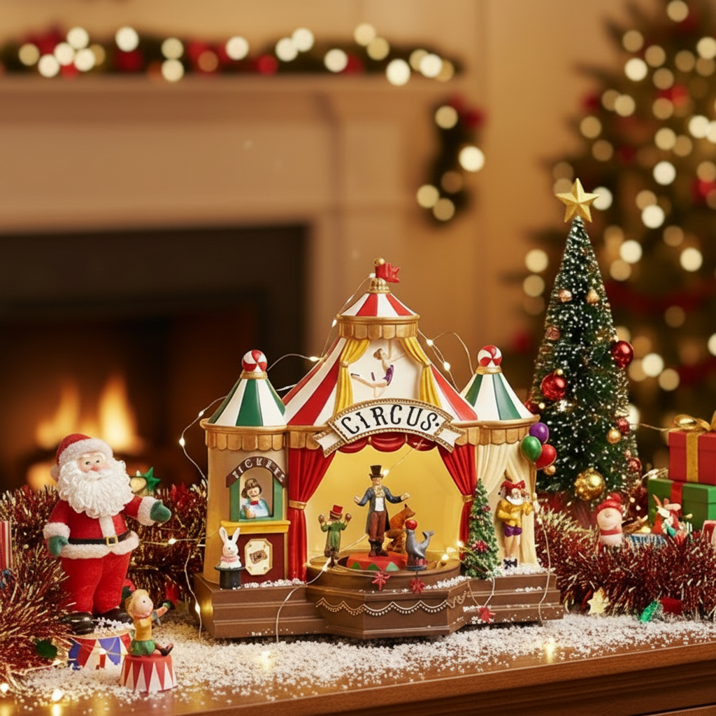 Circus Tent Christmas Music Box
