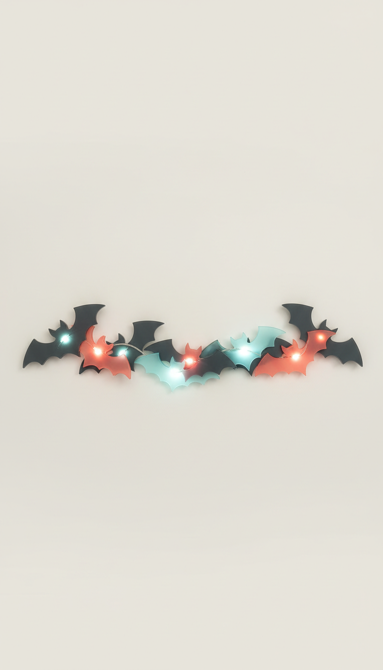 Sculptural LED Bat Garland