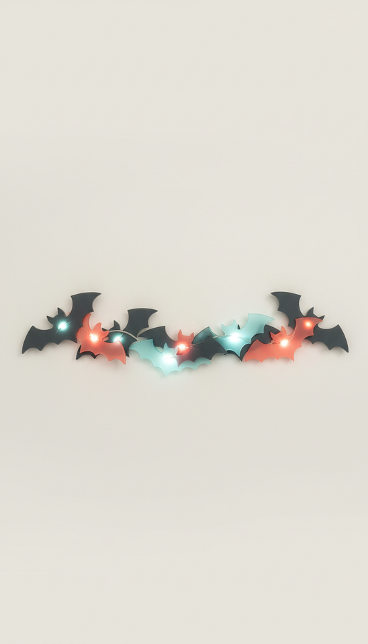 Sculptural LED Bat Garland