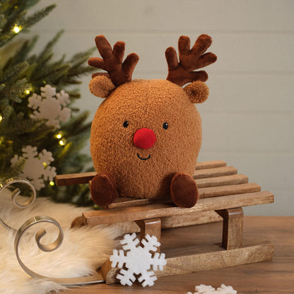 Plush Rudolph Christmas Doorstop