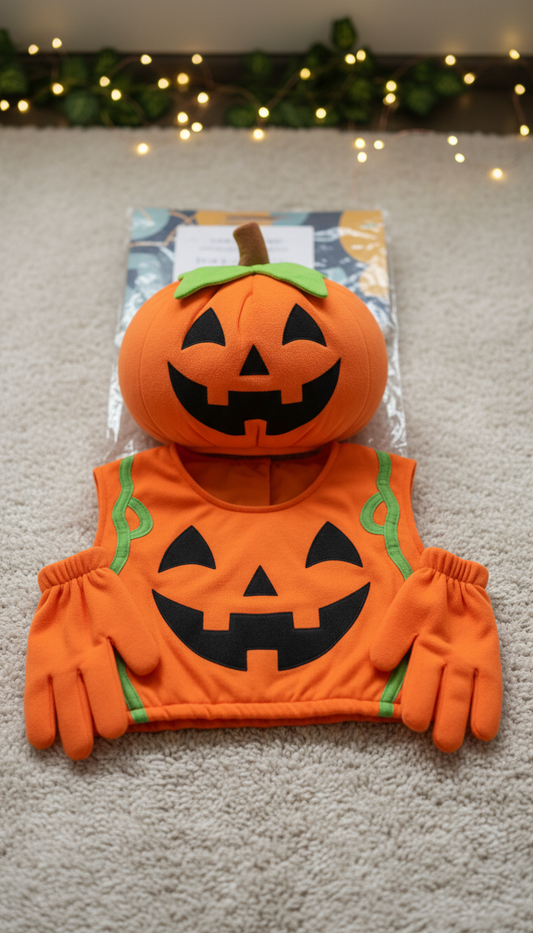 Kids Pumpkin Mask Costume Set