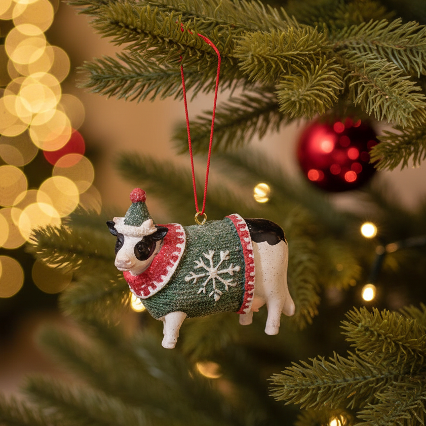Christmas Cow Hanging Christmas Tree Ornament