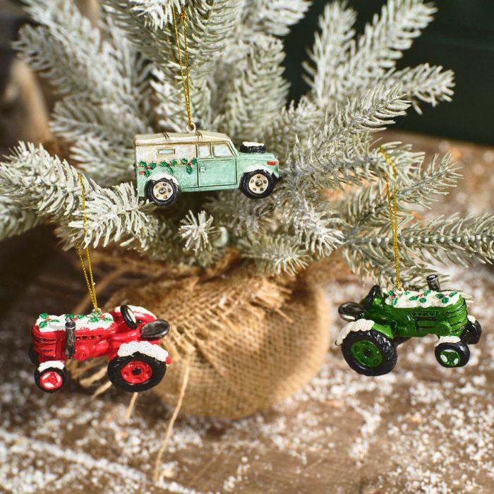 Farm Vehicles Christmas Tree Decorations