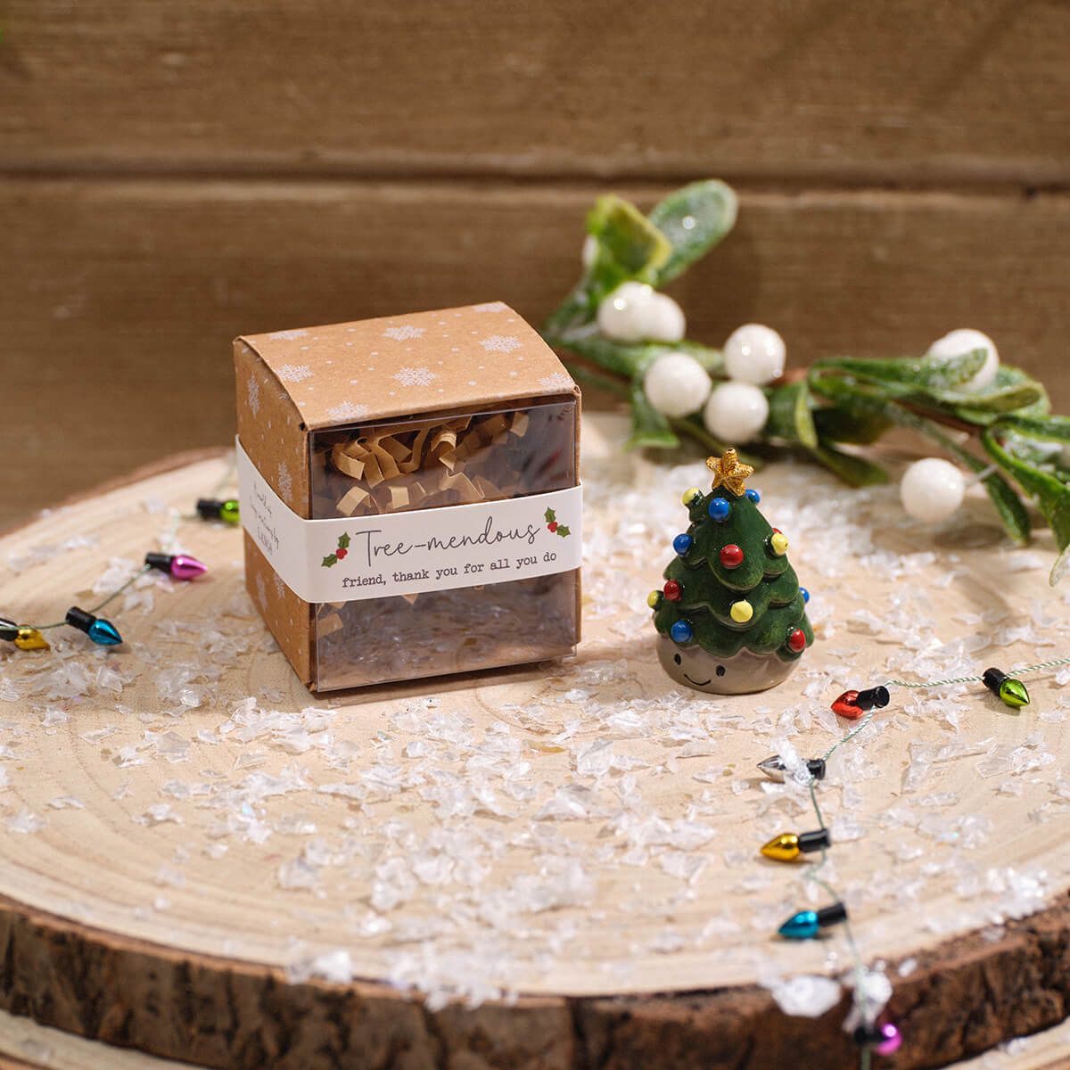 Christmas Tiny World Resin Tree Keepsake Ornament
