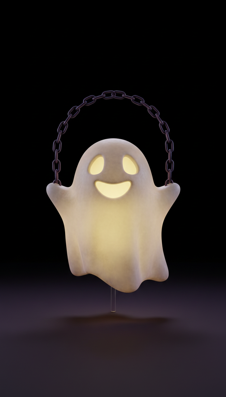 Ghost Lantern In Smoked Glass