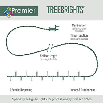 Premier 3000 Red and Warm White LED Treebrights Christmas String Lights