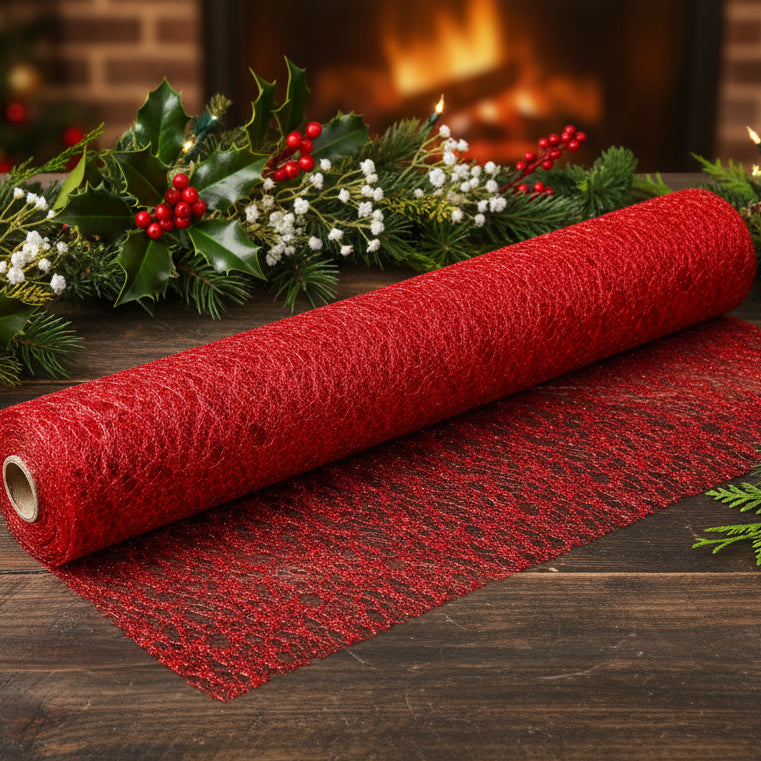 2.7m Mesh Christmas Ribbon