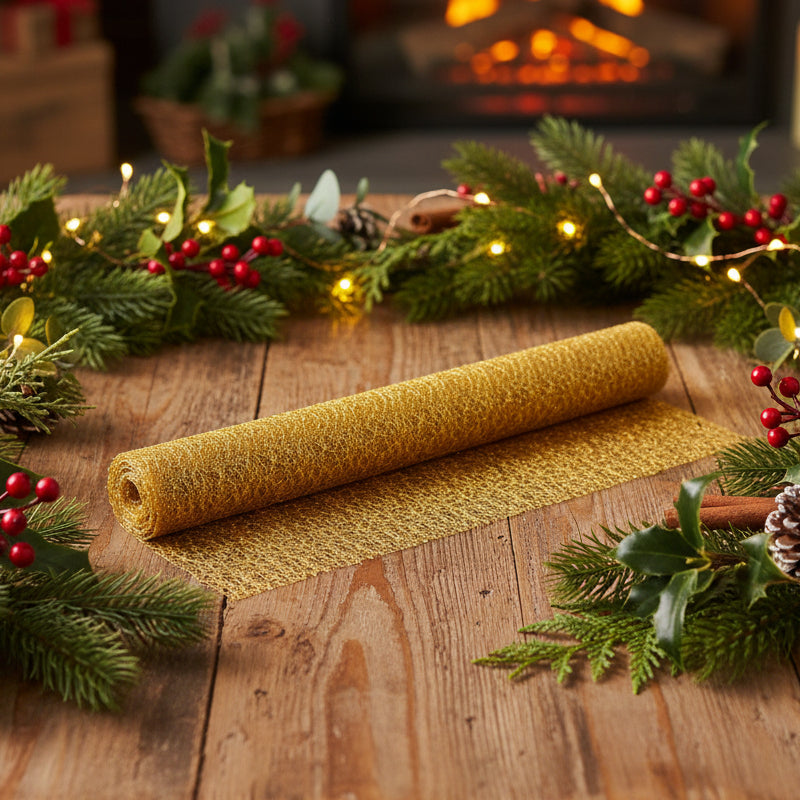 2.7m Mesh Christmas Ribbon