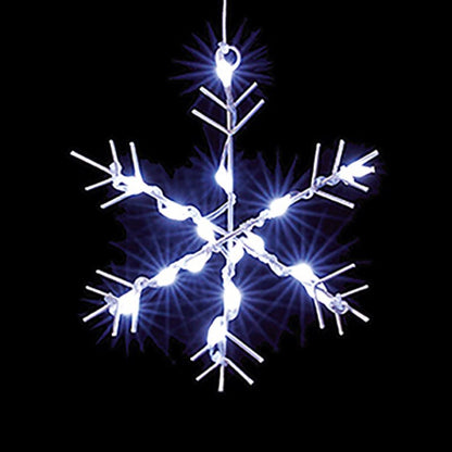 1.2 x 1.2m White LED Flexibright Snowflake Christmas V Curtain Lights