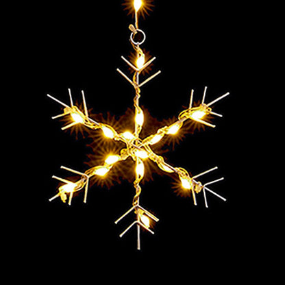 1.2 x 1.2m Warm White LED Flexibright Snowflake Christmas V Curtain Lights
