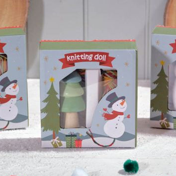 Knitting Doll Wooden Christmas Tree Craft Toy