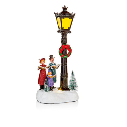Christmas Choir Lamp Post Scene Lit Decoration