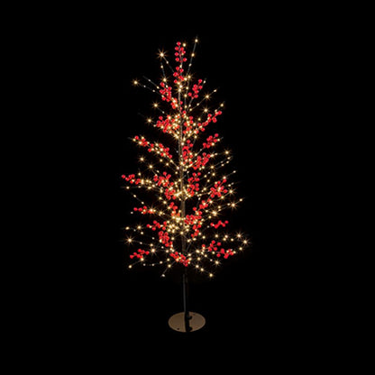 1.2m LED Red Berry Twig Tree