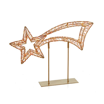 Gold Twinkling Table Top Shooting Star Christmas Decoration
