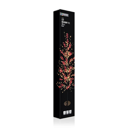 1.2m LED Red Berry Twig Tree
