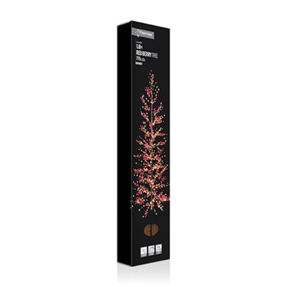 1.8m LED Red Berry Christmas Twig Tree