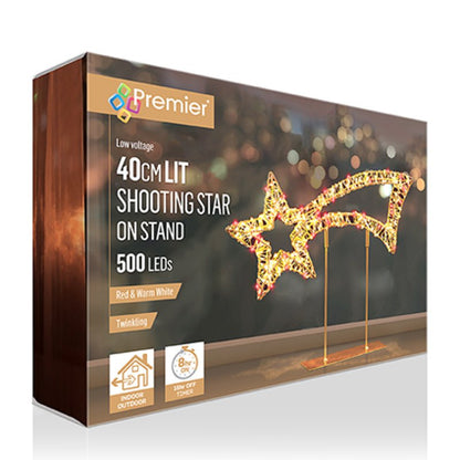 Gold Twinkling Table Top Shooting Star Christmas Decoration